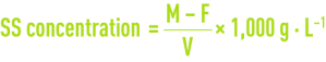 Formula: SS liquid sludge - filtration method