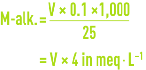 Formula: M-alk. measurement