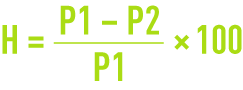 Formula: Humidity percentage H