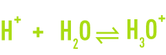 Formula: ionization - hydroxonium