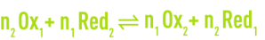 Formula: Oxidation-reduction - n2 Ox1 + n1 Red2