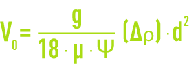 Formula: Sphericity factor - Stokes law