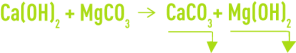 Formula: carbonate removal excess of lime