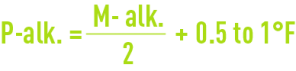 Formula: Amount of lime - excessively high M-alk