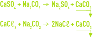 Formula: Removing hardness -Using sodium carbonate