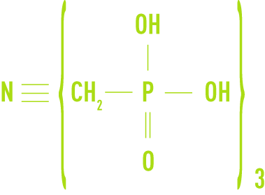 Formula:  AMP, amino-tri methylene-phosphonic acid