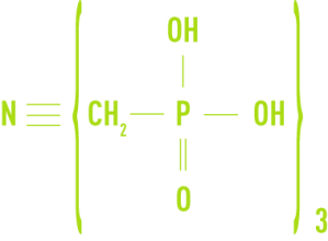 Formula:  AMP, amino-tri methylene-phosphonic acid