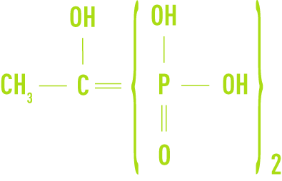 Formula:  HEDP, hydroxyethane diphosphonic acid