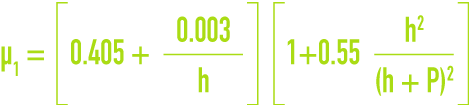 Formula: weirs - Bazin formula