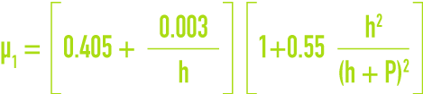 Formula: weirs  - Bazin formula