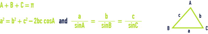 formula: Trigonometry formulae (Angle in radian) - Resolution of triangles