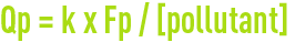 formula : ventilation  - evacuation of pollutants