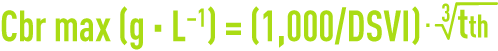 Formula: clarification - Maximum sludge concentration clarifier floor