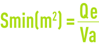 Formula: clarification  - minimum clarification surface