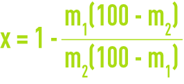 Formula: anaerobic digestion - Reducing the percentage OM in sludges