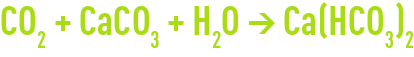 Formula: Remineralisation using CO2 + limestone